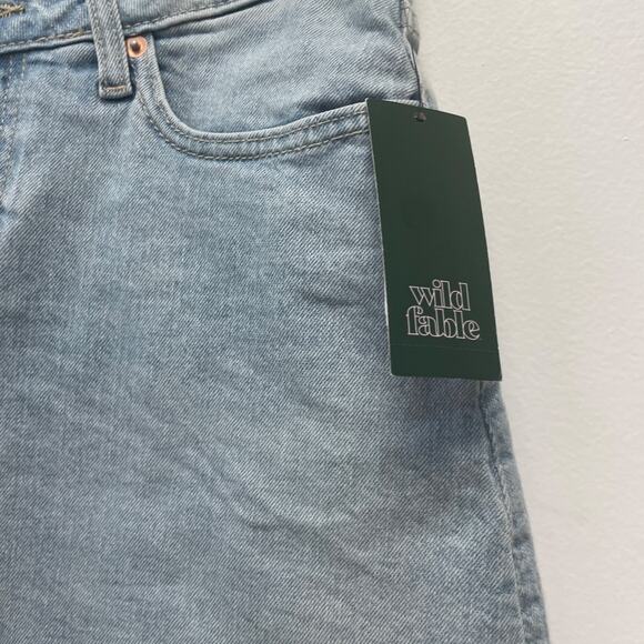 Wild Fable Women's Light Blue High Rise Midi Denim Shorts Size 0 - Picture 3 of 6